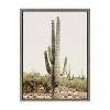 Kate and Laurel Sylvie Sunrise Cactus Framed Canvas by Amy Peterson Art Studio - 2 of 4