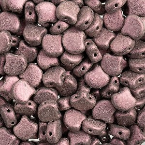 John Bead Matubo 50g Czech Glass 7.5mm Jet/ Metallic Suede Pink #23980-79086 Gingko Leaf Beads for DIY Jewelry Necklace Bracelets Making - 1 of 2