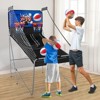 Gymax Two-Player Basketball Arcade Game with 8 Play Modes and Digital Scoreboard Blue - 2 of 4
