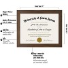Americanflat 8.5x11 Diploma Frame with Shatter-Resistant Glass - Document Frame with Engineered Wood - Legacy Collection - Walnut - 2 of 4
