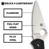 Spyderco Delica 4 Lightweight Folding Pocket Knife with 2.90" Flat-Ground Steel Blade | Non-Slip Fiberglass Reinforced Nylon Handle - 3 of 4
