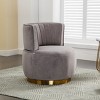 Swivel Barrel Sofa Chairs,360 Degree Swivel Armchair Cuddle Chairs With Wide Upholstered,Fluffy Velvet Fabric Chair-Chaddlewood - 2 of 4