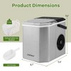 Costway Countertop Ice Maker Portable Ice Making Machine 6-13 Mins 9 Ice 26.5 lbs/24 Hrs Black/Silver - 3 of 4