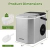 Costway Countertop Ice Maker Portable Ice Making Machine 6-13 Mins 9 Ice 26.5 lbs/24 Hrs Black/Silver - image 3 of 4