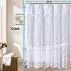 HLC.ME Harper Lace Shower Curtain for Bathroom with Floral Vine Design and Attached Valance – Elegant Victorian Classic Style - 4 of 4