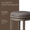 Maven Lane Alexander Rotating Backless Kitchen Stool in Vegan Leather Seat, Set of 2 - 4 of 4