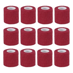 Unique Bargains Self-Adhesive Elastic Breathable Athletic Tapes 12 Rolls 2" x 177" - 1 of 4