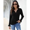 Women's POLO Knitted Long Sleeve Sweater - 2 of 4