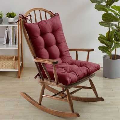 Rocking Chair Cushion 2 Piece Tufted Non Slip Set of Upper and Lower Cushions by Sweet Home Collection®
