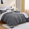 3 pieces Duvet Cover Soft Double Brushed Bedding Set for Kids & Adults Zipper Closure - 2 of 4