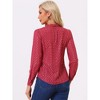 INSPIRE CHIC Women's Metallic Vintage Long Sleeve Gilding Shiny Dots Stars Top - 4 of 4