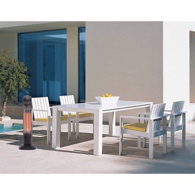 Freestanding Black Infrared Electric Outdoor Heater with Remote