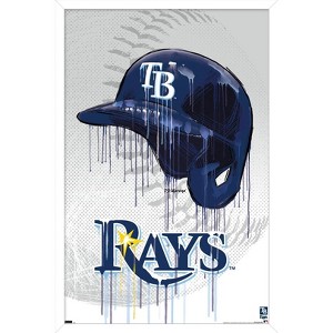 Trends International MLB Tampa Bay Rays - Drip Helmet 22 Framed Wall Poster Prints - 1 of 4