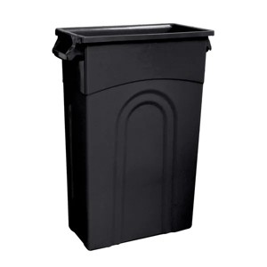 Racxily Wastebasket Trash Container, 23 Gallon Stackable Trash, Plastic Highboy Garbage Container, Black - 1 of 4