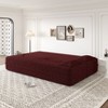 PAGED Modern Floor Sofa with 2 Pillows, Foam-Filled Sleeper Sofa Bed with Teddy Fabric for Living Room, Apartment, No Assembly Required - 3 of 4