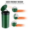 VEVOR Dog Poop Trash Can with 50 Liner Bags, 11.5 Gallons Outdoor Dog Waste Bin with Lid & Liner Clip for Pet Waste Station, Green - 4 of 4