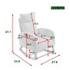 Padded Rocking Chair With Wood Legs And High Backrest,Nursery Room Rocking Armchair,Lounge Chair For Living Room And Bedroom-The Pop Home - 4 of 4