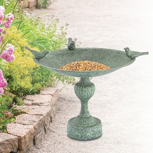 SPI Home Three Little Birds Birdfeeder – Aluminum Garden Accent Feeder – 20.5”H Handcrafted Decorative Outdoor Design - 1 of 4
