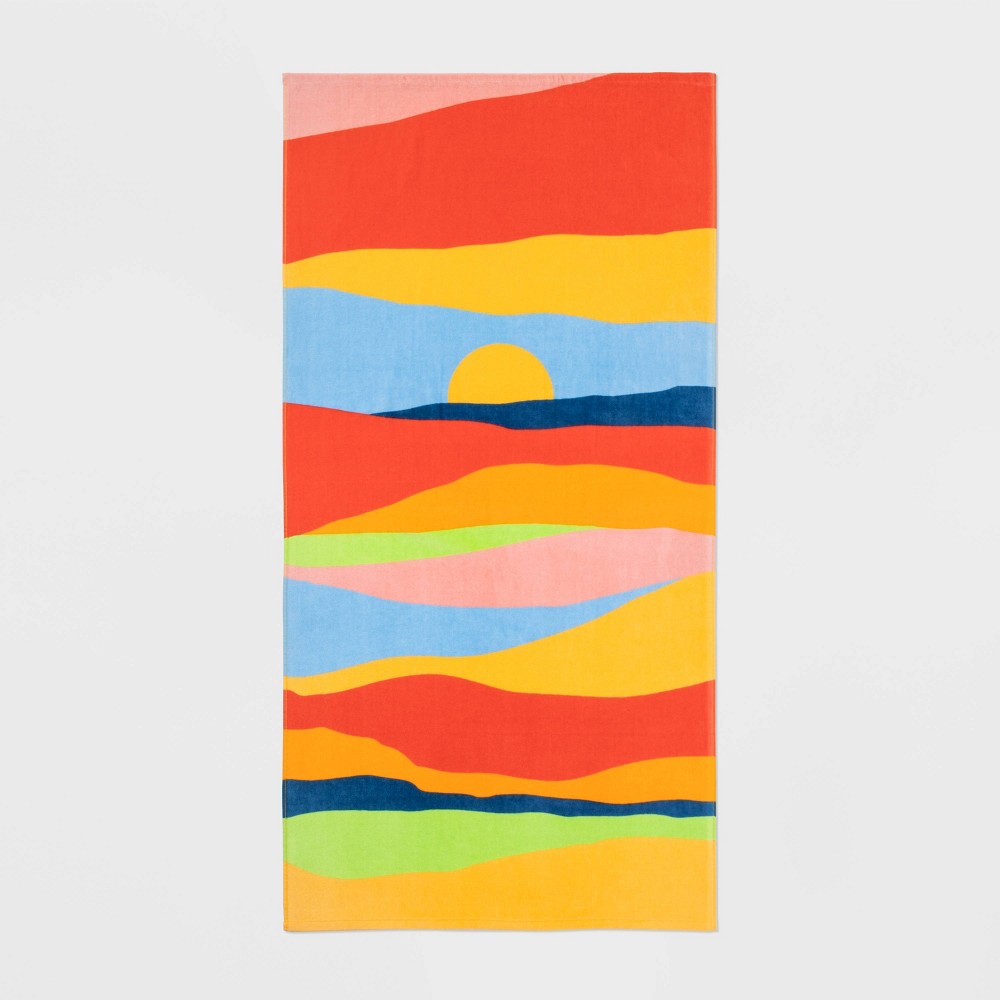 Desert Sunset Printed Beach Towel - Sun Squad™