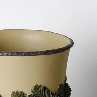 Natural Resin Pine Cone Decorative Waste Basket