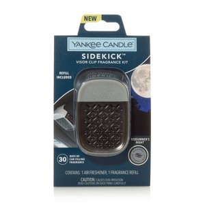Yankee Candle Sidekick Car Air Freshener Visor Clip Starter Kit Mid Summer Night - 1 of 4