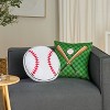 Mina Victory Plush Lines Baseball Set of 2 Multicolor Indoor Throw Pillows - 2 of 4