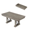 71" Wooden Dining Table for 6-8 People with 2 Large Drawers, Farmhouse Rectangular Kitchen Dining Table & Thick Table Top, for Big Family - 3 of 4