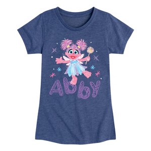 Girls' - Sesame Street - Scribble Abby Cadabby Fitted Short Sleeve Graphic T-Shirt - 1 of 4