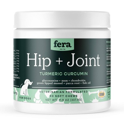 Fera Pet Organics Hip+Joint Support Soft Chews for Dogs - Chicken Flavor - 90ct