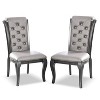 2pk Samantha Tufted Scrolled Back Side Dining Chair - HOMES: Inside + Out - 2 of 4