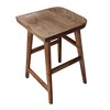 Royal Hampton Backless Handcrafted Saddle Seat Acacia Wood Counter Height Stool, 24 Inch - 4 of 4