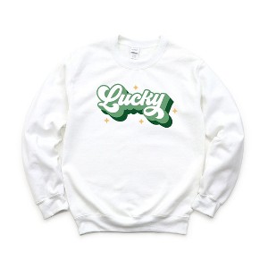 Simply Sage Market Women's Graphic Sweatshirt Retro Lucky - 1 of 3