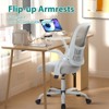 GlasFlength Tall Seating Sets with Adjustable Foot Ring, Counter Height Office Chairs, for Standing Desk, Gray, 20"*18.5"*41.5" - 3 of 4