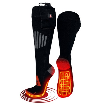 ActionHeat 5V Battery Heated Wool Socks - Black XXL