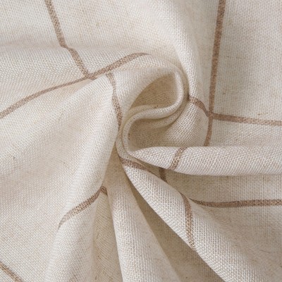 Brighton Linen Blackout Window Curtain Panel with Rod Pocket Tabs, 52" x 95"