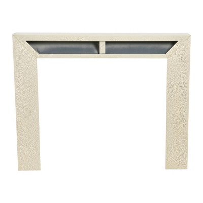 Distressed Cream MDF Decorative Fireplace Mantel, 50" x 40"
