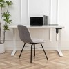 Modern Anywhere Chair with Metal Legs Gray - WOVENBYRD: Upholstered, Easy to Clean, Armless - image 2 of 4