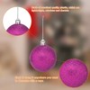 Unique Bargains Plastic Party Wedding Christmas Barrel Packed Hanging Ornament Balls 2.4" 24 Pcs - 3 of 4
