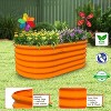 40 x 24 x 18 in. Galvanized Steel Oval Outdoor Raised Garden Beds, Eco-Safe Metal Kids Planter Box (3-Pack) - 3 of 4