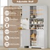 67" Tall Storage Cabinet, Pantry Cabinets with Glass Doors and Adjustable Shelves, Freestanding Kitchen Cupboard for Living Room, Dining Room - 4 of 4