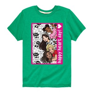 Boys' - Barbie - Happy Heart Day Short Sleeve Graphic T-Shirt - 1 of 4