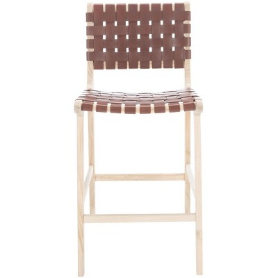 Adah Leather Counter Stool - BST1015 - Safavieh