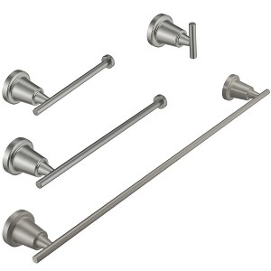 BWE 4-Piece Bath Hardware Set with Towel Bar Towel Hook and Toilet Paper Holder - 1 of 4