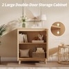 Buffet Cabinet with Storage, Wood Sideboard with 2 Doors and Adjustable Shelves, Versatile Cabinet - 4 of 4