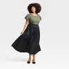Women's Ribbed Puff Short Sleeve Blouse - A New Day™ - 3 of 3
