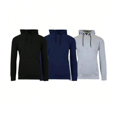Mens 3 Pack Ultra Soft Fleece Pullover Hoodies