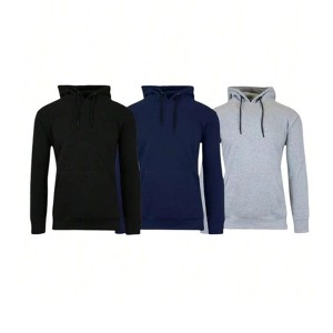 Mens 3 Pack Ultra Soft Fleece Pullover Hoodies - 1 of 2