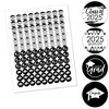 Big Dot of Happiness 2025 Black and White Graduation Party Round Candy Sticker Favors - Labels Fits Chocolate Candy (1 Sheet of 108) - 2 of 4