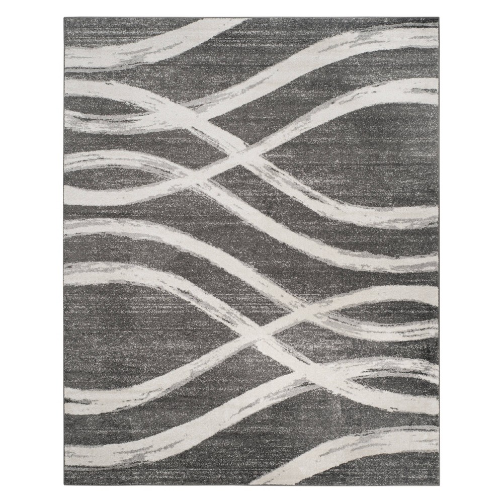 9'x12' Wave Area Rug Charcoal/Ivory - Safavieh