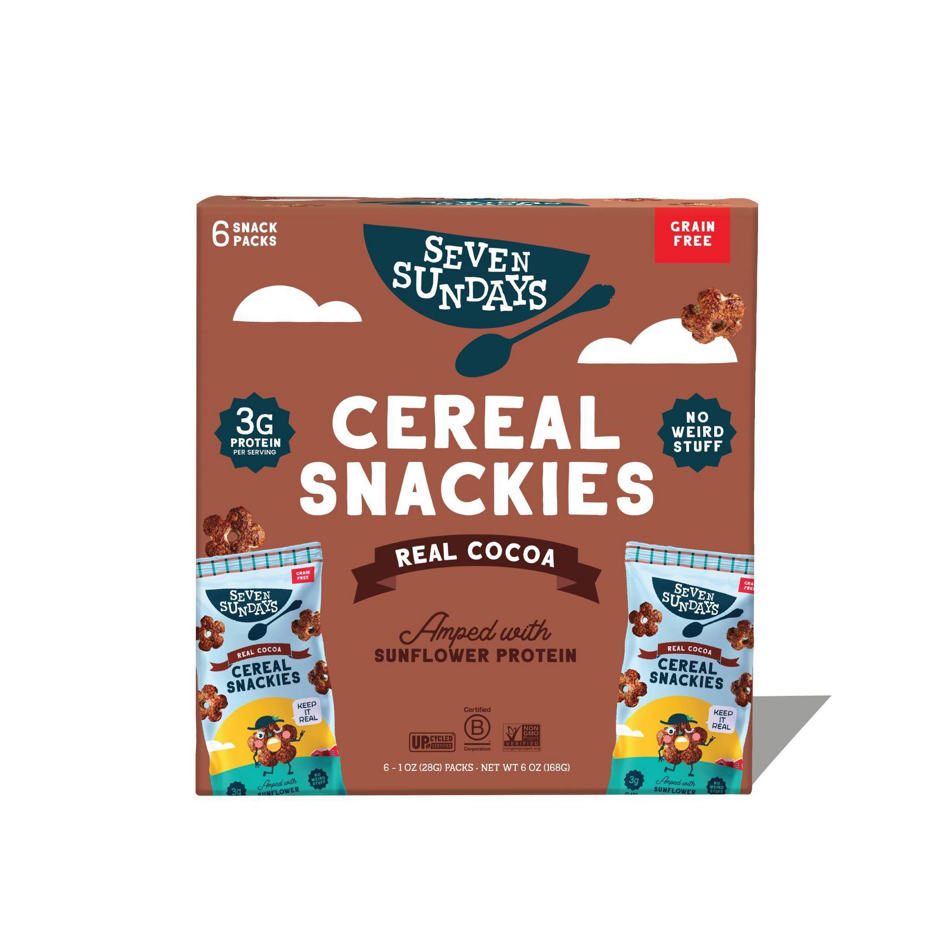 Seven Sundays Real Cocoa Gluten Free Cereal Snackies - 6oz/6ct